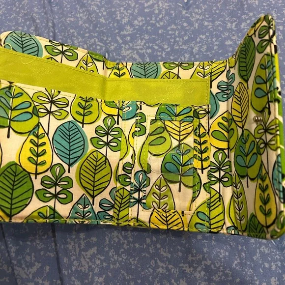 Vera Bradley Green, Yellow, and Blue Floral Wallet - Picture 6 of 8